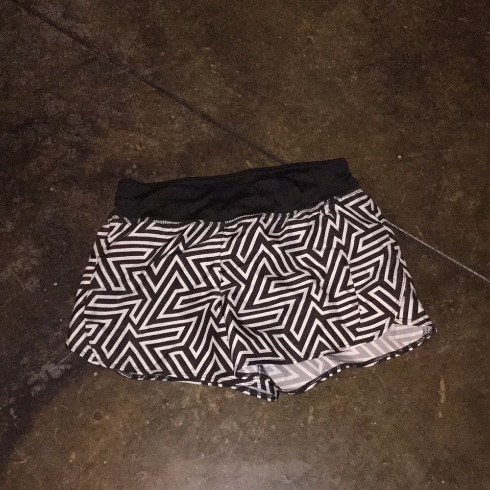 Black and white shorts